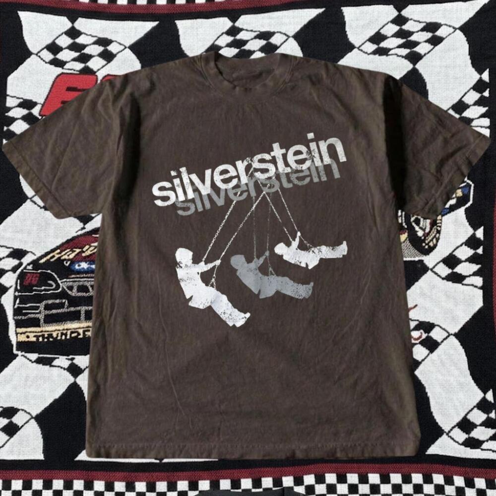 Silverstein Swing Album Logo Graphic Vintage Emo Brown T-Shirt